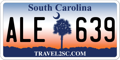 SC license plate ALE639