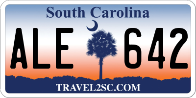 SC license plate ALE642