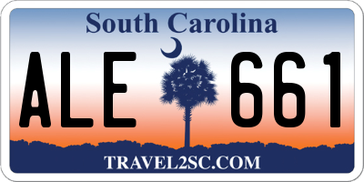 SC license plate ALE661