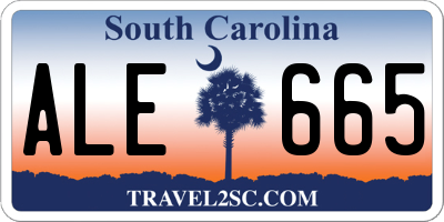 SC license plate ALE665