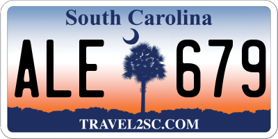 SC license plate ALE679