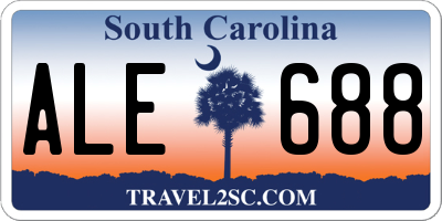 SC license plate ALE688