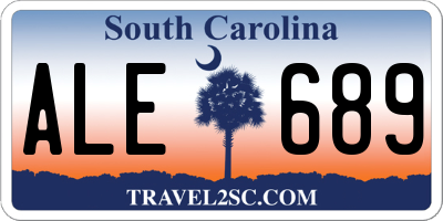 SC license plate ALE689