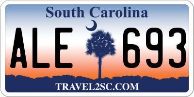 SC license plate ALE693