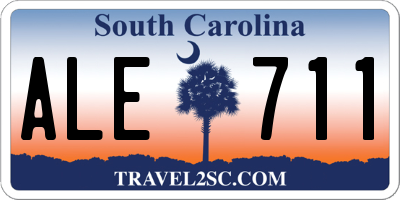 SC license plate ALE711