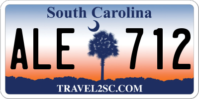 SC license plate ALE712