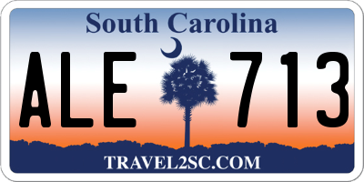 SC license plate ALE713