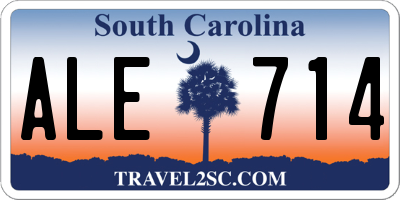 SC license plate ALE714