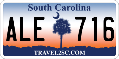 SC license plate ALE716