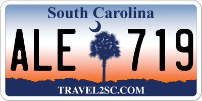 SC license plate ALE719
