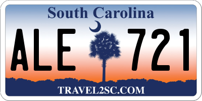 SC license plate ALE721