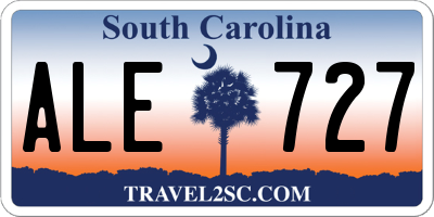 SC license plate ALE727