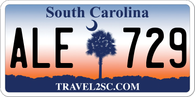 SC license plate ALE729