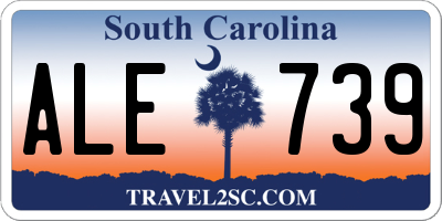 SC license plate ALE739
