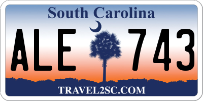 SC license plate ALE743
