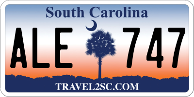 SC license plate ALE747