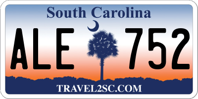 SC license plate ALE752