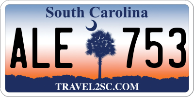SC license plate ALE753
