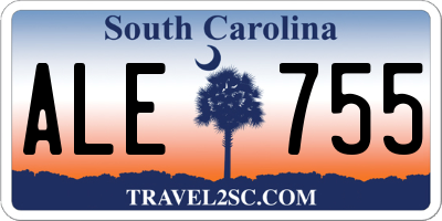 SC license plate ALE755
