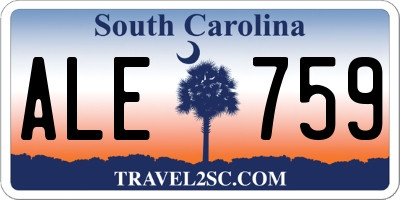 SC license plate ALE759