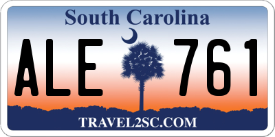 SC license plate ALE761