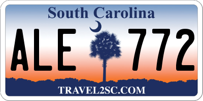 SC license plate ALE772