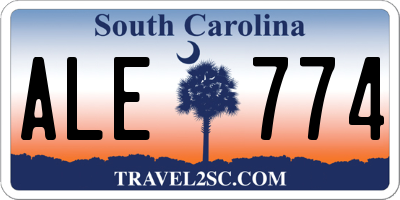 SC license plate ALE774
