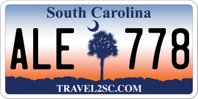 SC license plate ALE778