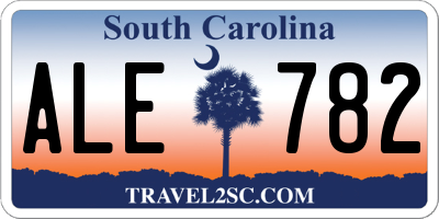 SC license plate ALE782