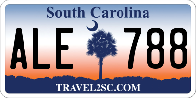 SC license plate ALE788