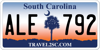 SC license plate ALE792