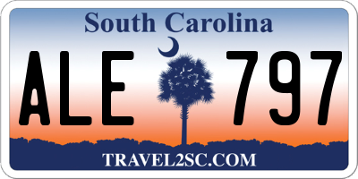 SC license plate ALE797