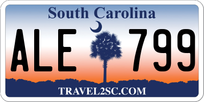 SC license plate ALE799