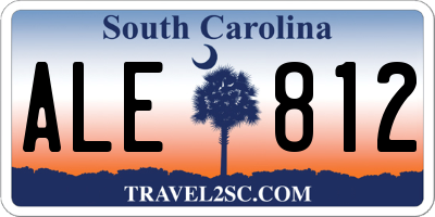 SC license plate ALE812