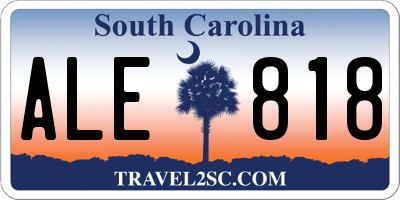 SC license plate ALE818