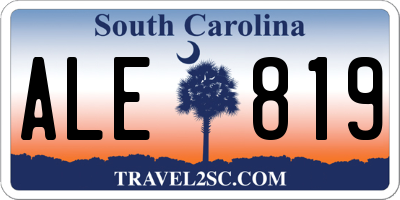 SC license plate ALE819