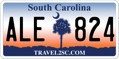 SC license plate ALE824