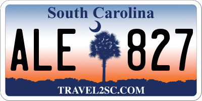 SC license plate ALE827