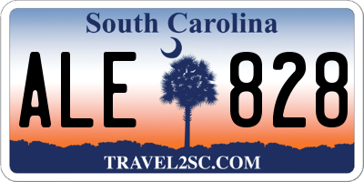 SC license plate ALE828