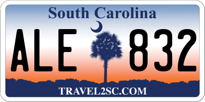 SC license plate ALE832