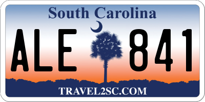 SC license plate ALE841