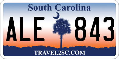 SC license plate ALE843