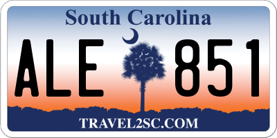SC license plate ALE851