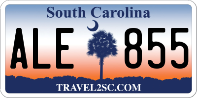 SC license plate ALE855