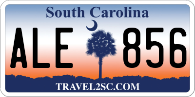 SC license plate ALE856