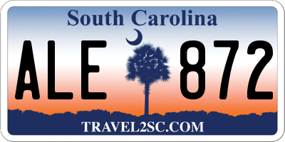 SC license plate ALE872