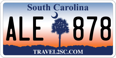 SC license plate ALE878
