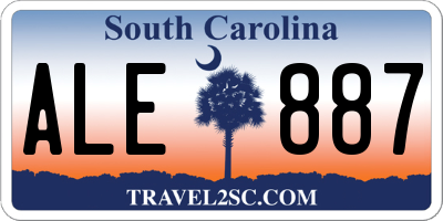 SC license plate ALE887