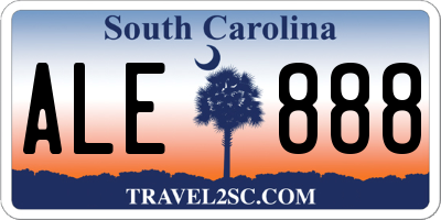 SC license plate ALE888