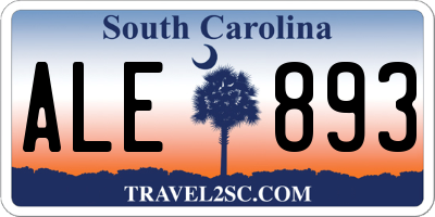 SC license plate ALE893